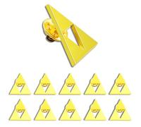Triangle Pin 6/12/50/100Pcs Triforce Brooch Strength, courage and wisdom Pin for Coworkers Friend, Alloy, electroplating, no gemstone