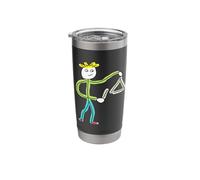 Triangle Playing Stickman Stainless Steel Insulated Tumbler