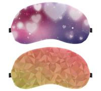 Triangle Polygon Background Yellow Pink 2-Pack Light-Blocking Soft Breathable Sleeping Mask Eye Patch