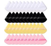 Triangle Powder Puff, 40 Count Mini Powder Puff for Pressed Powder, Setting Powder Puff, Makeup Powder Puffs, 7x6x0.5cm Face Powder Puff in Black, Yellow, Pink, White