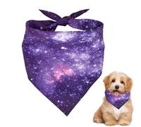 Triangle Puppy Scarf - Dog Bandanas | Space Blue Purple Dog Bandana | Starry Pet Bandana | Triangle Starry Dog Bibs | Bib