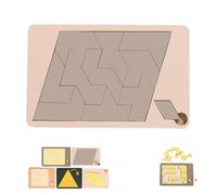 Triangle Puzzle, Solving The Wooden Block Puzzle Challenge, Irregular Shape Jigsaw Puzzles, Disappearing Square Vanished Triangle Design, Triangulator Wood Brain Teaser Jigsaw Game Gift(02#)
