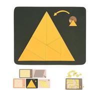 Triangle Puzzle, Solving The Wooden Block Puzzle Challenge, Irregular Shape Jigsaw Puzzles, Disappearing Square Vanished Triangle Design, Triangulator Wood Brain Teaser Jigsaw Game Gift(01#)