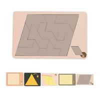 Triangle Puzzle, Solving The Wooden Block Puzzle Challenge, Wooden Irregular Shape Jigsaw, Vanished Square, Disappearing Triangle Design, Triangulator Wood Brain Teaser Jigsaw Game(Quadrilateral)