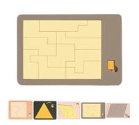 Triangle Puzzle, Solving The Wooden Block Puzzle Challenge, Wooden Irregular Shape Jigsaw, Vanished Square, Disappearing Triangle Design, Triangulator Wood Brain Teaser Jigsaw Game(Rectangle)