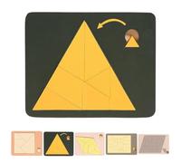 Triangle Puzzle, Solving The Wooden Block Puzzle Challenge, Wooden Irregular Shape Jigsaw, Vanished Square, Disappearing Triangle Design, Triangulator Wood Brain Teaser Jigsaw Game(Trilateral)