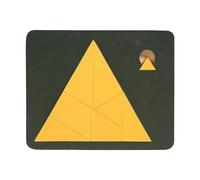 Triangle Puzzle Solving The Wooden Puzzle Wooden Irregular Shape Square Disappearing Triangle Design Triangulator Brain Teaser Game (E, One Size)
