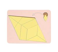 Triangle Puzzle Wooden Puzzle with Disappearing Triangle Irregular Square Thinking Game Triangulator for Tricky Patience Game to Promote Logical Thinking (B, One Size)