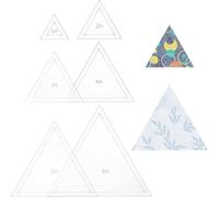 Triangle Quilting Templates Set, 6 Pieces, Includes Sizes 6",5" 4", 3", 2", 1", Clear Acrylic Precision Tools