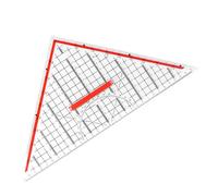Triangle Ruler - Transparent Stationery Math Geometry Tools | Triangle Ruler Square, Geometry Rulers, For Architects Office Designers Engineers Students Art Drawing Painting Math