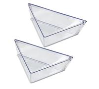 Triangle Sandwich Container, Triangle Sandwich Box | Reusable Box for Triangle Sandwiches, Transparent Container 2 Pieces, Waterproof Sandwich Case, Space-Saving Breakfast for