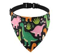 Triangle Scarf Polyester Adjustable Buckle All Breeds Birthday Party Supplies Jungle Dino Volcano