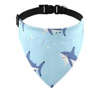 Triangle Scarf Quick Drying Adjustable Buckle Puppies & Kittens Daily Wear Blue Sea Hunters Ocean
