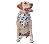 Triangle Scarf Retro Le-Mon Leaves Navy Comfortable Triangle Pet Bib Adjustable Birthday Dog Bandanas For Pets Decoration Birthday