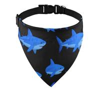 Triangle Scarf Soft D-Ringing Puppies & Kittens Outdoor Walking Bright Blue Sea Hunters