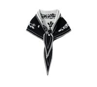 Triangle Scarf, Textured Pure Cashmere Isosceles Triangle Scarf, Knitted Triangle Scarfs with Floral Pattern, A Characterful Shawl for Women as A Coordinating Piece (Black, One Size)