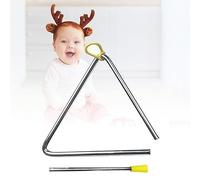 Triangle Set, Percussion Sound Percussion Compact Metal Triangle for Children (15.2cm/6in)