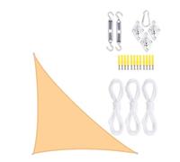 Triangle Shade Sail 95% UV Block Waterproof Outdoor Canopy for Patio & Camping 5x5x7.1m Sun Protection Awning with Free Rope Durable Shade Cloth