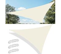 Triangle Shade Sail for Patio - Custom Size & Color Options UV Protection Weather-Resistant D-Ring Included Ideal for Garden & Balcony 9x10x12M Cream