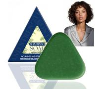 Triangle Shampoo Bar,Green Soap Shampoo Bar,Calming & Strengthens Hair for Women and Mens,Control Oiliness,Eliminate Dandruff,Strengthen Hair,Improve Frizziness,Solid Shampoo and Conditioner Bars