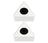 Triangle Shaped Microphone Logo Station 2pcs White Abs Sponge