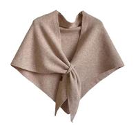 Triangle Shawl Scarf Crochet Style - Soft Cashmere Feel Shawls and Wraps for Evening Dresses, Weddings & Daily Wear (A-Khaki)