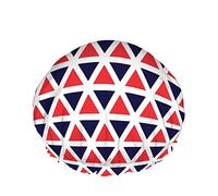 Triangle Shower Cap,Abstract Geometric Blue And Red Triangle Pattern Waterproof Double Layer Bath Caps Perfect For All Hair Lengths And Thicknesses