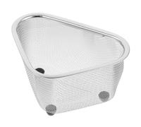 Triangle Sink Strainer Basket with Fine Mesh, Plastic Stainless Steel | Corner Fit Design, Lightweight Build for Tidier Sink Area, Faster Sponge Drying and Food Prep Rinsing