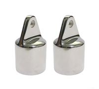 Triangle Slide Cap 316 Stainless Steel for Bimini Top Fittings, Mirror Polished Awning Accessories for Ship Yacht Canopy Hardware, External Eye End for 22mm(32mm)