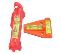 Triangle String Level Tool, 2-Pack Hanging Bubble Level for Construction, Layout & DIY Projects - 75 x 12.5 mm Acrylic + Plastic T-Shaped Line Level with Molded Hooks