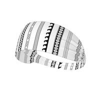 Triangle Stripes Bohemian Pattern Printing Elastic Sports Headband With Stretch Band Perfect For Helmets Running Cycling Gym Workoutsâ€‹