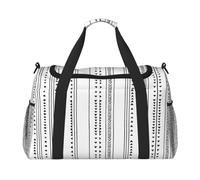 Triangle Stripes Bohemian Pattern Travel Duffel Bag Weekend Bag Weekender Overnight Carry On Hand Bag Workout Sport Hospital