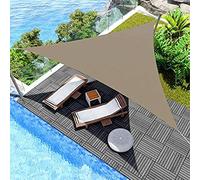 Triangle Sun e Sail 4.4x4.4m 95% UV Protect Tear Resistant Windproof Canopy with Stainless Steel Fixing Kit for Pera & Patio Taupe e Cloth