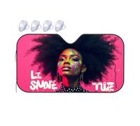 Triangle Sun Shade Colorful Fusion: A Portrait Of Creativity And Expression Car Windshield Sunshade Windshield Sun Shade Car Visor Extender Sun Blocke(76x140cm)
