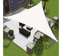 Triangle Sun Shade Sail 3.5x3.5m Waterproof Canopy - 95% UV Protection for Outdoor Patio Garden Carport Balcony Pergola & Camping - White Shade Cover