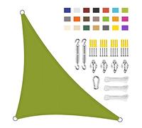 Triangle Sun Shade Sail 3.6x3.6mWaterproof UV Protection Canopy Right Angle Awning with Fixing Kit for Patio Backyard CampingYellow Green