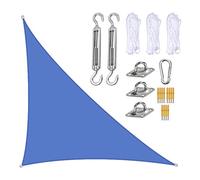 Triangle Sun Shade Sail 4x4x5.7m UV Block Canopy for Patio & Garden, Outdoor Shade Sails with Fixing Kit, Right Angle Sunshade Awnings
