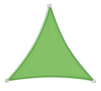 Triangle Sun Shade Sail 6.5x6.5m Waterproof UV Block 98% Canopy with Fixing Kit & Free Rope for Garden Beach Patio Outdoor Use Green