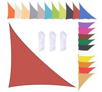 Triangle Sun Shade Sail Awnings for Patio, Waterproof Garden Canopy with Grommets & Rope, 90% UV Protection, Dark Blue, Outdoor Shade