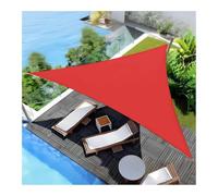 Triangle Sun Shade Sail Canopy - Waterproof UV Protection Outdoor Canopy for Garden, Patio, Balcony - Durable Red Oxford Fabric (2x2m)