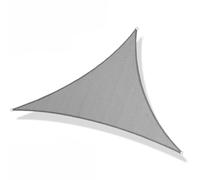 Triangle Sun Shade Sail HDPE UV Protection Breathable & Water-Resistant with D-Ring & Cord Ideal for Balcony Garden Patio Camping (6x6x6m)