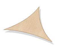 Triangle Sun Shade Sail, HDPE UV Protection, Breathable & Water-Resistant, with D-Rings & Cord, Perfect for Balcony, Garden, Patio, Camping (2 3x3x3m)