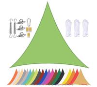 Triangle Sun Shade Sail - Waterproof Canopy for Patio & Garden 90% UV ProtectionGrommets & Stainless Steel Fittings Green 3.6x3.6m - Outdoor Shade Solution