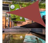 Triangle Sun Shade Sails 8.2x8.2ft Rust Red - UV Block Canopy Waterproof Oxford Fabric for Backyard Patio Garden Deck & Pera - Outdoor Sun Protection