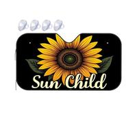 Triangle Sun Shade Sun Child: Embracing The Warmth Of Life Car Windshield Sunshade Windshield Sun Shade Car Visor Extender Sun Blocke(76x140cm)