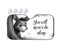 Triangle Sun Shade You Will Never Be Alone Car Windshield Sunshade Portable Sun Shade Car Shade(76x140cm)