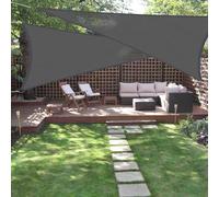 Triangle Sunshade Sail 3x3m Waterproof Gray UV Block for Outdoor Patio Garden Heavy Duty Tear & Rust Resistant Shade Cloth with Rope Perfect for Sun Protection