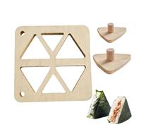 Triangle Sushi Maker - Quick to Make, Classic Wooden SushiPress, Versatile Sushi Press Mold Maker | Rice Ball PressOrganizer for Home Picnic DIY Meal Prep Cooking Lunch Box Preparation Use