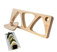 Triangle Sushi Mold, Wooden Rice Ball Maker, Triangular Press with, Durabled Easy Clean Construction, DIY Meal Prep Cooking Accessory for Home Kitchen Picnic Lunch