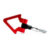 Triangle Tow Hook Bumper Ring for Front Bumper Mounting on Japanese European Style Sedans and Crossovers (European style Red)